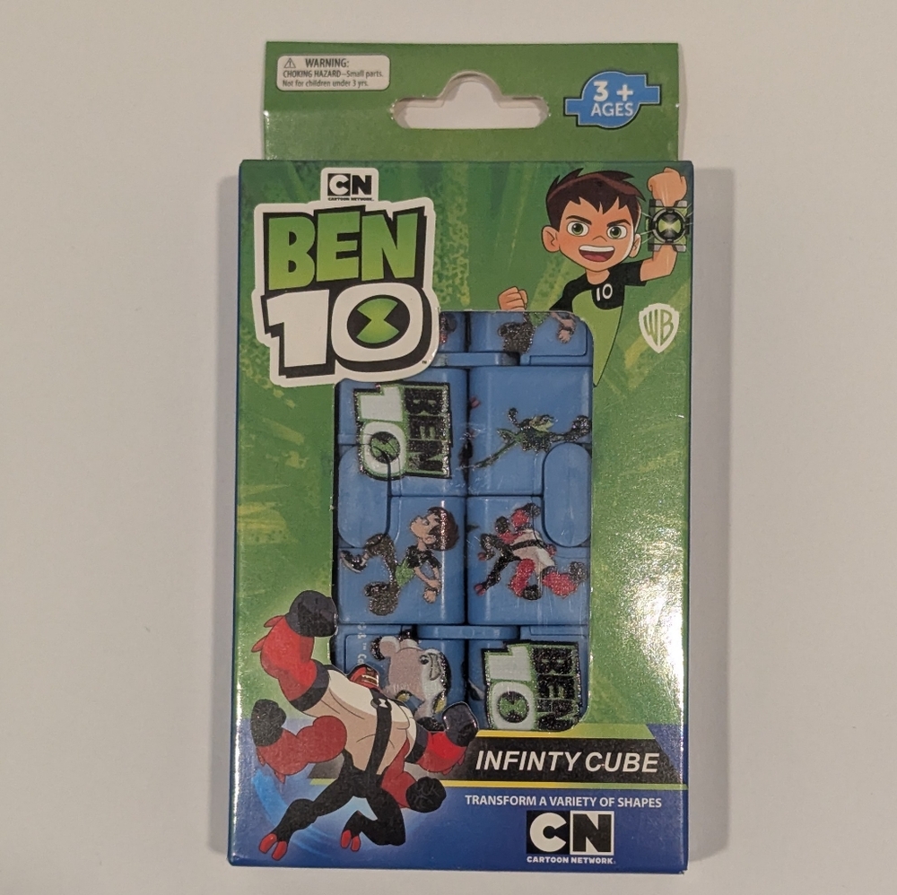 Ben 10 Green Infinity Cube Fidget Toy for Kids Stocking stuffer NIB